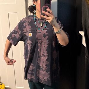 Carhartt Men's Short Sleeve bleached navy tee